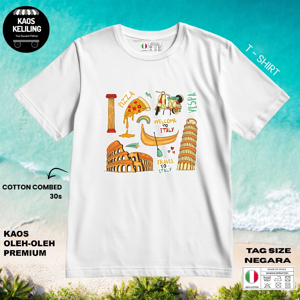 ITALY SOUVENIR T-SHIRT 7 WITH ORIGINAL ITALY LABEL TAG ของขวัญพรีเมี่ยม SOUVENIR CLOTHES