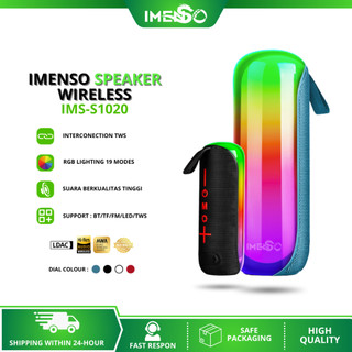 IMENSO Speaker Bluetooth Bass RGB Waterproof Bluetooth TWS Portable Original - Garansi 1 Tahun