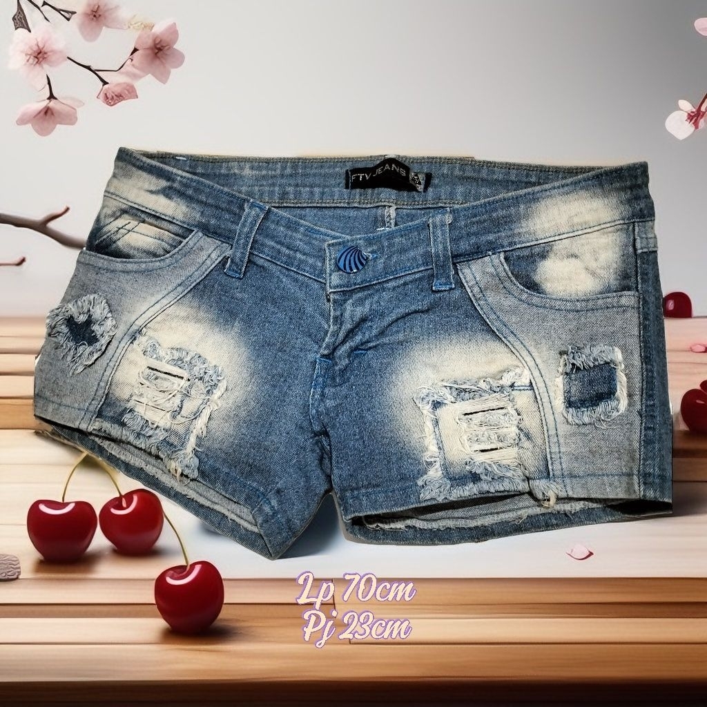 กางเกงยีนส์ขาสั้นผู้หญิง Lye-OS