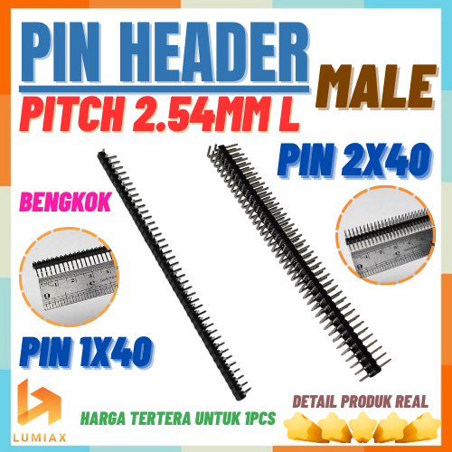 SIKU ชาย Header Pin ข้อศอก L 1x40 2X40 ชาย Header Pin มุมขวา 2.54 มม. L 1 x 40 2X40 FCP HEADER