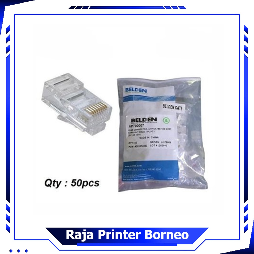 ขั้วต่อ RJ45 UTP Cat 5 Belden LAN Connector Cat5