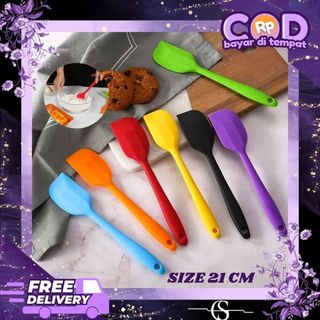 Spatula Sodet UK Small 21cm Silikon Masak Multifungsi Tahan Panas Pengaduk Adonan Kue