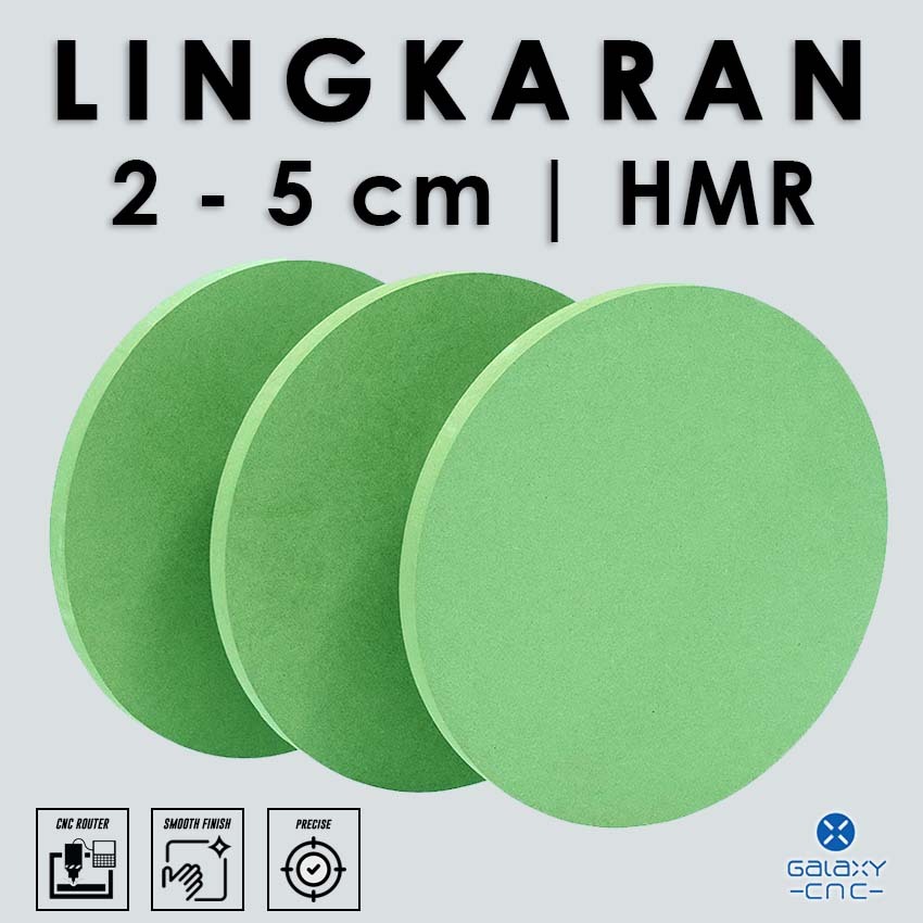 HIJAU Circle 2 - 5 cm HMR 3 mm / 6 mm / 9 mm / 12 mm / 15 mm / 18 mm - MDF Green