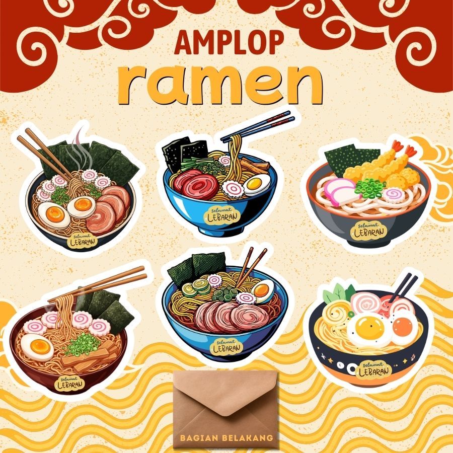 2D JAPANESE RAMEN ENVELOPE [CONTENDTS 6] 2D JAPANESE RAMEN EID ENVELOPE
