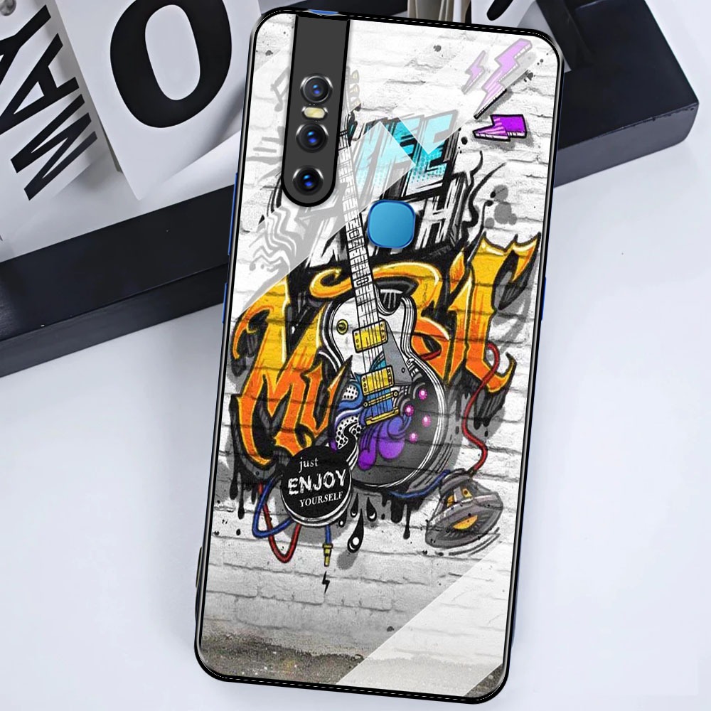 KK37 Softcase Glass Hp Terbaru Infinix Vivo V15/V15 Pro ซิลิโคน Hp พร้อมตัวป้องกันกล้อง เคสหรูหรา ปล