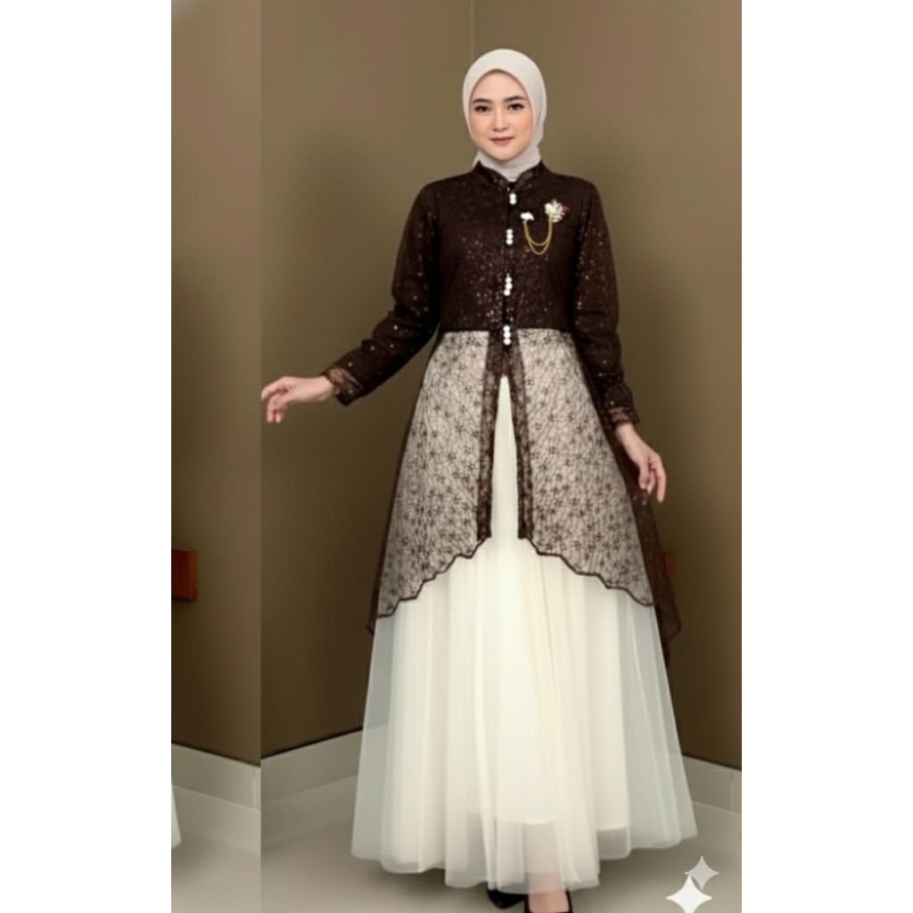 Sayla Outer Tunic Brukat คาร์ดิแกน Brukat Tille (เฉพาะ)
