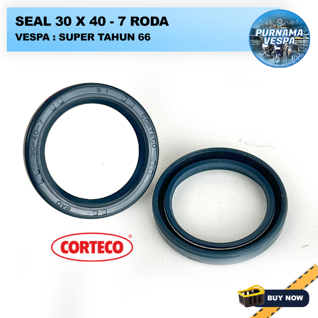 Corteco Original Vespa Super Wheel Seal 66 30 40 7 30407