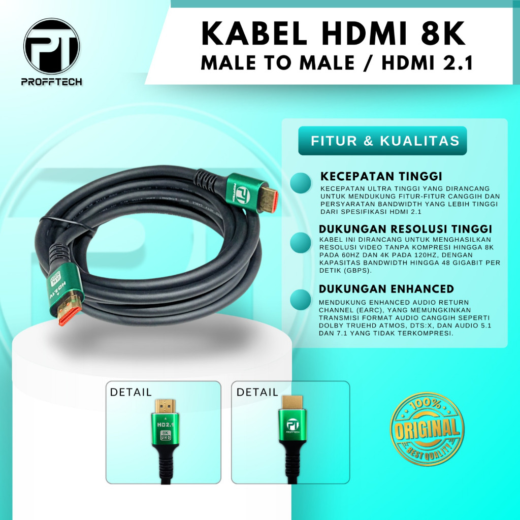 PROFFTECH - สาย Hdmi 2.1 (8K) 10m