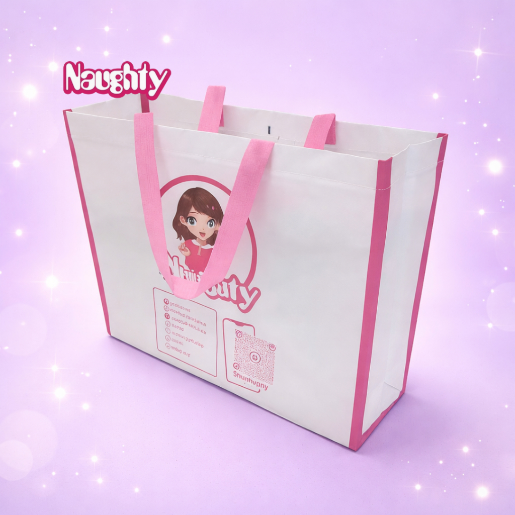 กระเป๋าโท้ตของขวัญสําหรับผู้หญิง กระเป๋าช้อปปิ้งทอ BWB190700001 อุปกรณ์เสริมซุกซน