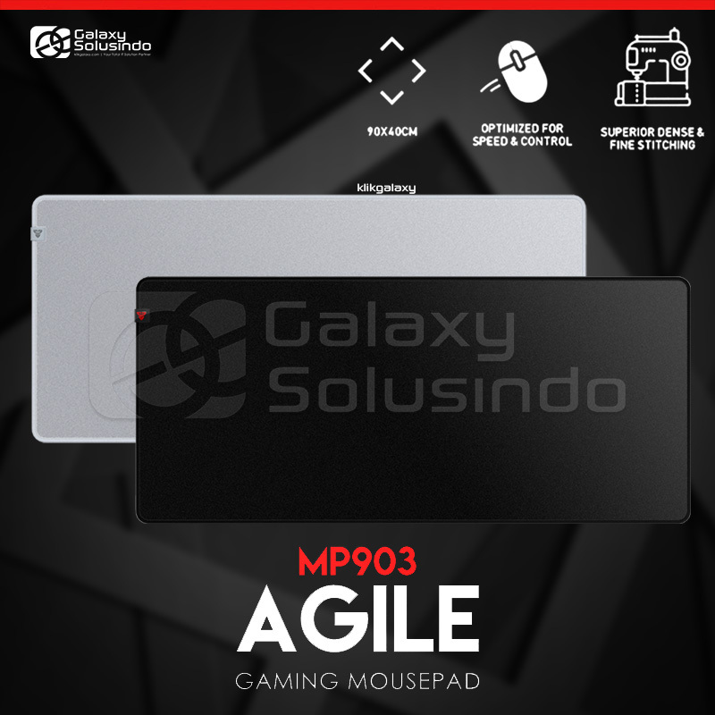 Fantech Agile MP903 Extra Large 90x40cmx3mm Gaming Mousepad - สีดํา / ขาว - GS