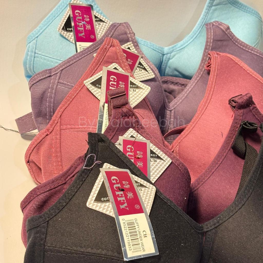 6 ชิ้น สปอร์ตบรา ชุดชั้นในสตรีคุณภาพสูงปราศจากลวดและโฟม ยี่ห้อ GUFFY