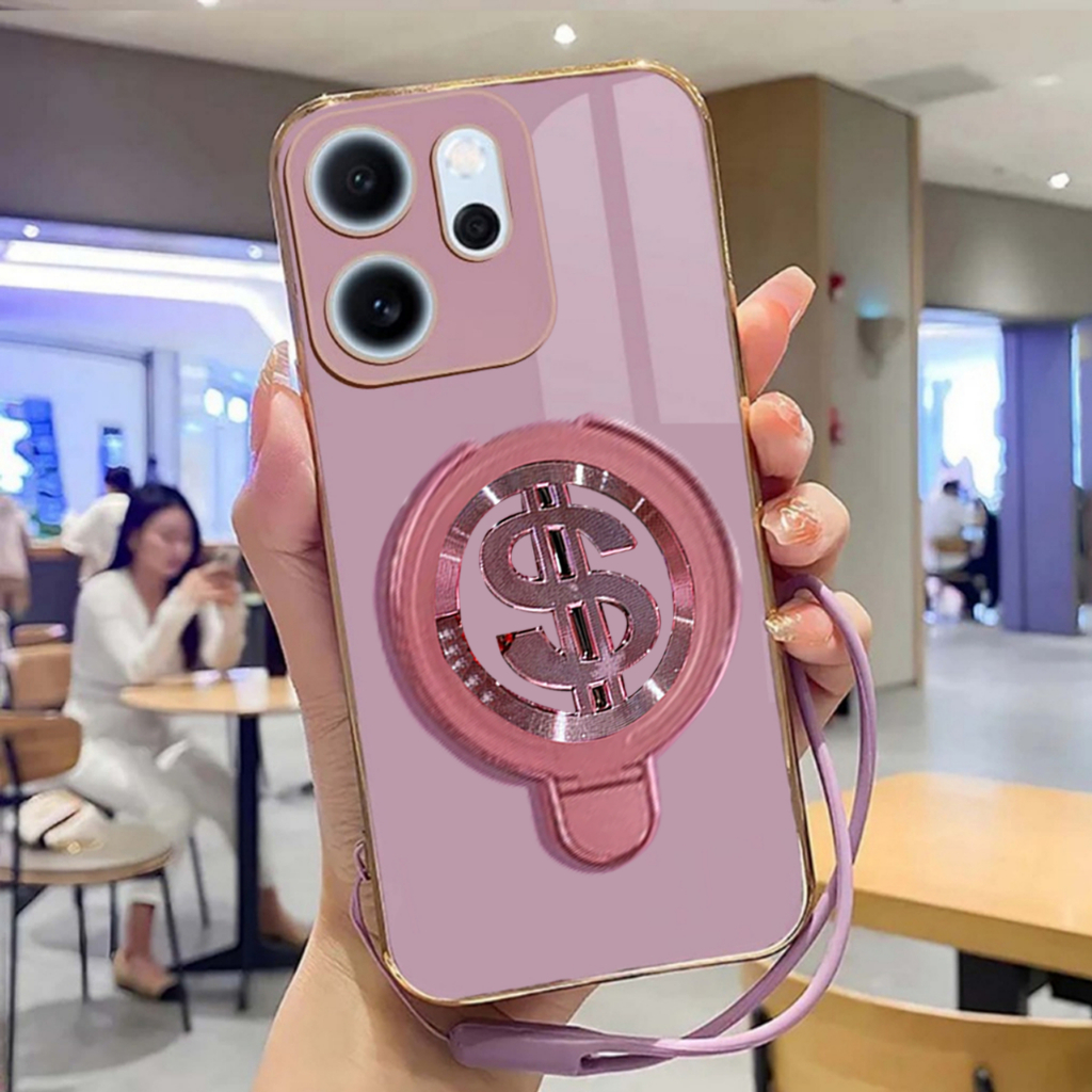 HP OPPO RENO 14F 14 PRO Plating Dollar Ring Stand เคสชาร์จไร้สาย