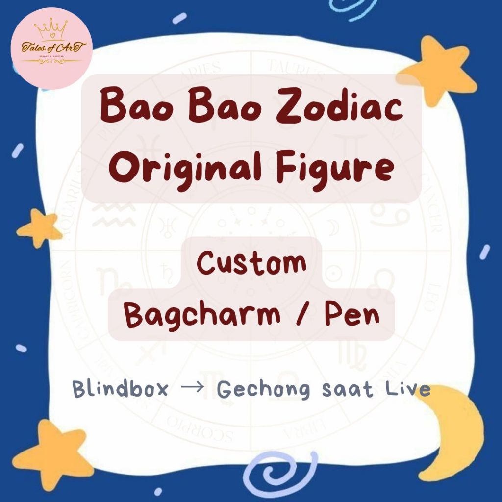 Baobao Zodiac Mini Blind box Random Custom Bagcharm Pen