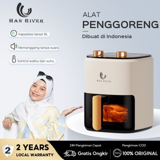 HAN RIVER Air Fryer 8L air fryer multifungsi 650W Penggorengan udara visual