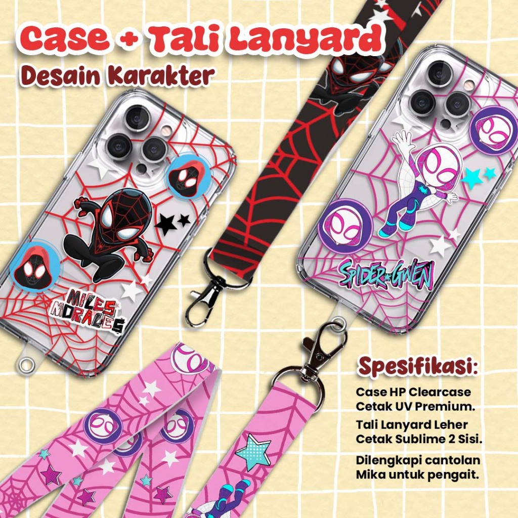 Clearcase Lanyard Case HP Strap / Case + Strap / Case + Lanyard - Character Design case spider miles