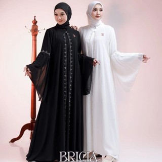 Bricia Abaya Turkey Terbaru Simpel Mewah Abaya Umroh / Haji Bahan Ceruty Babydoll Payet Swarovski