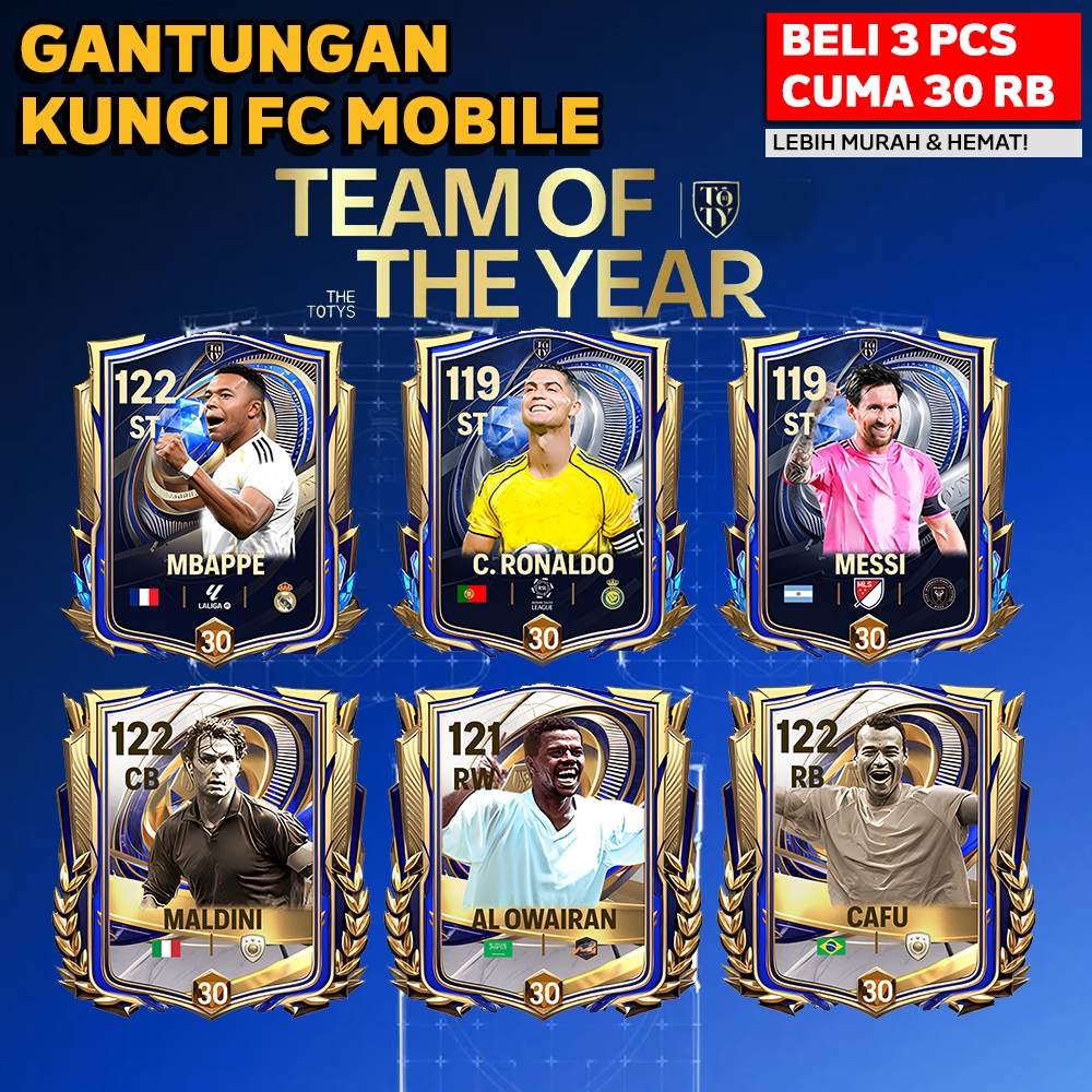 GANTUNGAN พวงกุญแจนักฟุตบอล FC Mobile TTY พวงกุญแจอุปกรณ์อะคริลิค