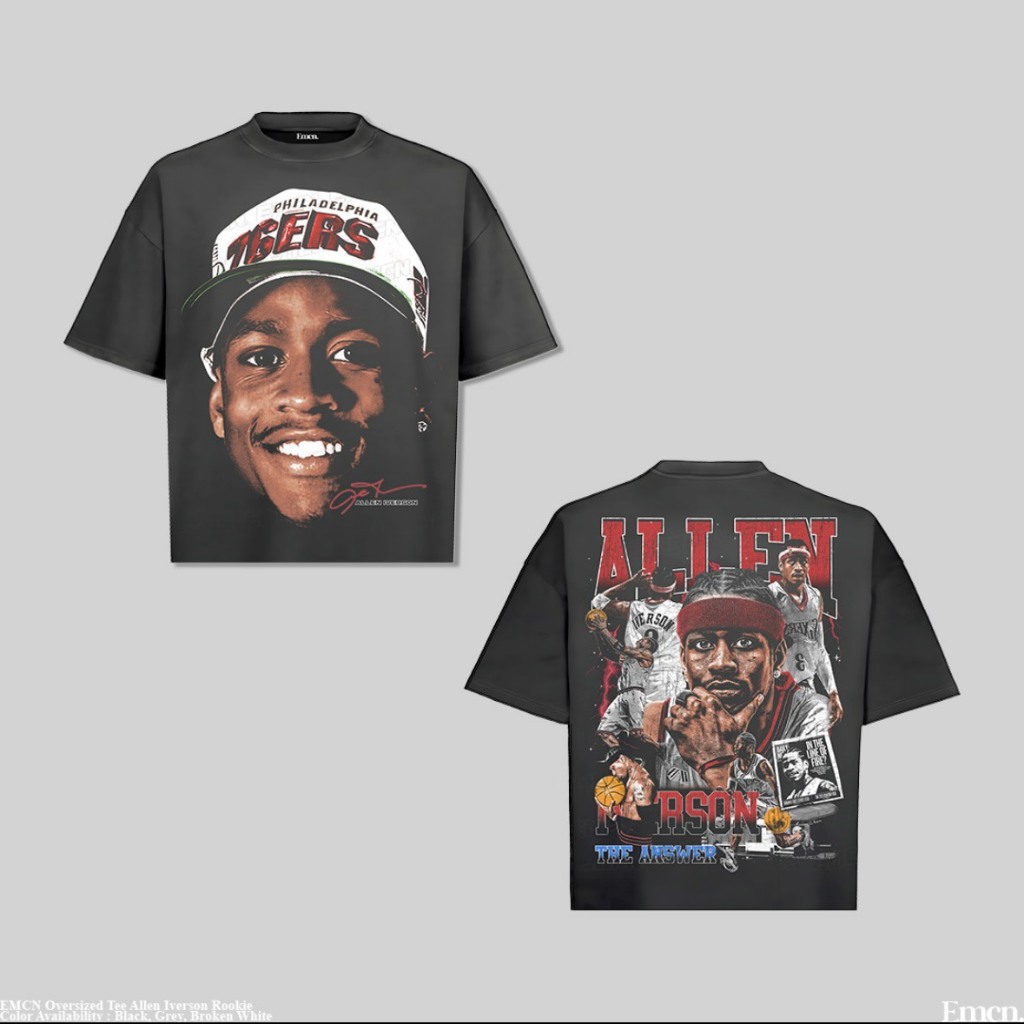 EMCN Oversize Tee Big Head Tee Allen Iverson Draft day