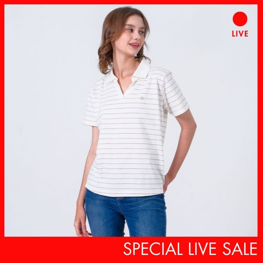 [CLEARANCE] เสื้อยืดผู้หญิง Special Live C2 Aywel Green Polo
