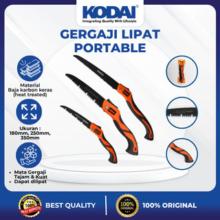 KODAI Gergaji Lipat  Portable 180mm 250mm 350mm / Gergaji Tangan Besi Gagang Karet Anti Slip
