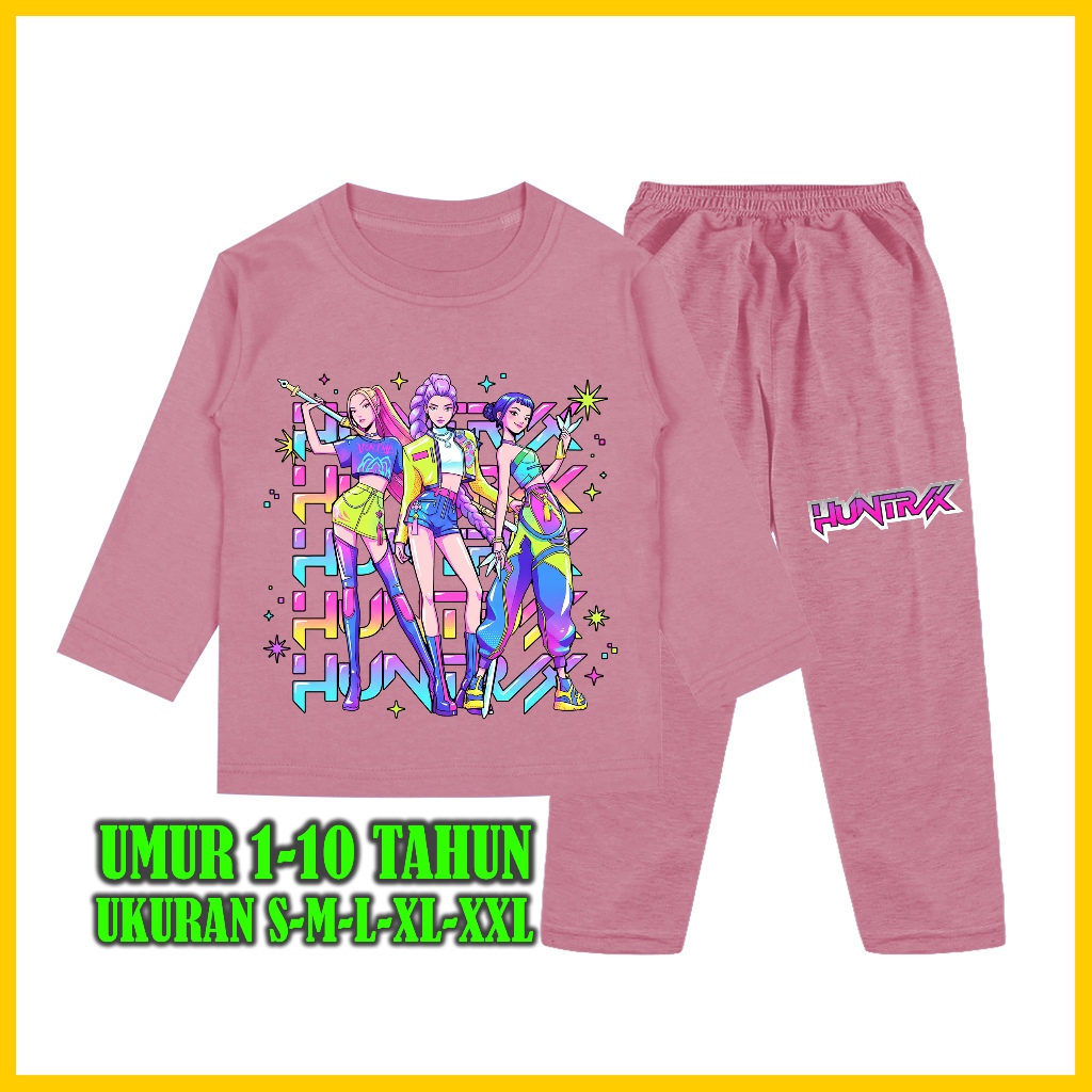 Kpop Hunter X ชุดนอนแขนยาวพร้อมกางเกงขายาวอายุ 1-10 ปี