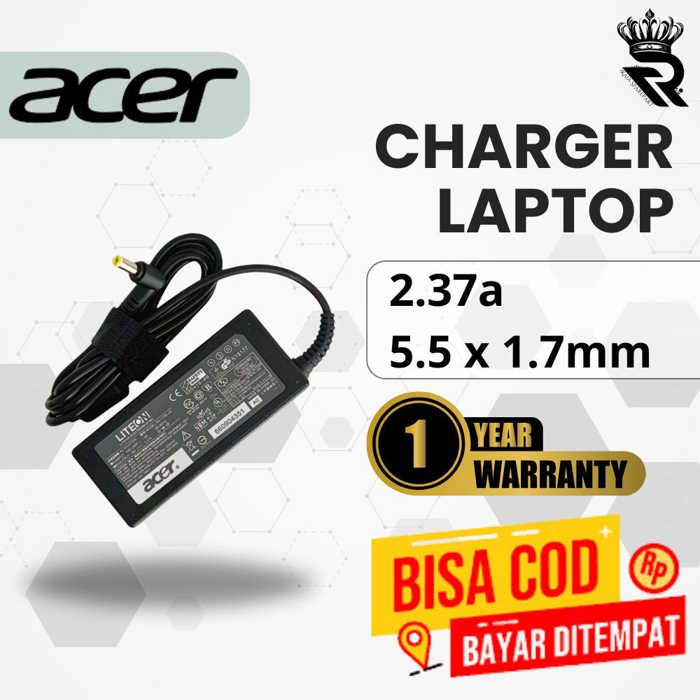 อะแดปเตอร์ชาร์จสําหรับ Acer ES1-31 ES1-432 2.37A 5.5x1.7 มม.แล็ปท็อป