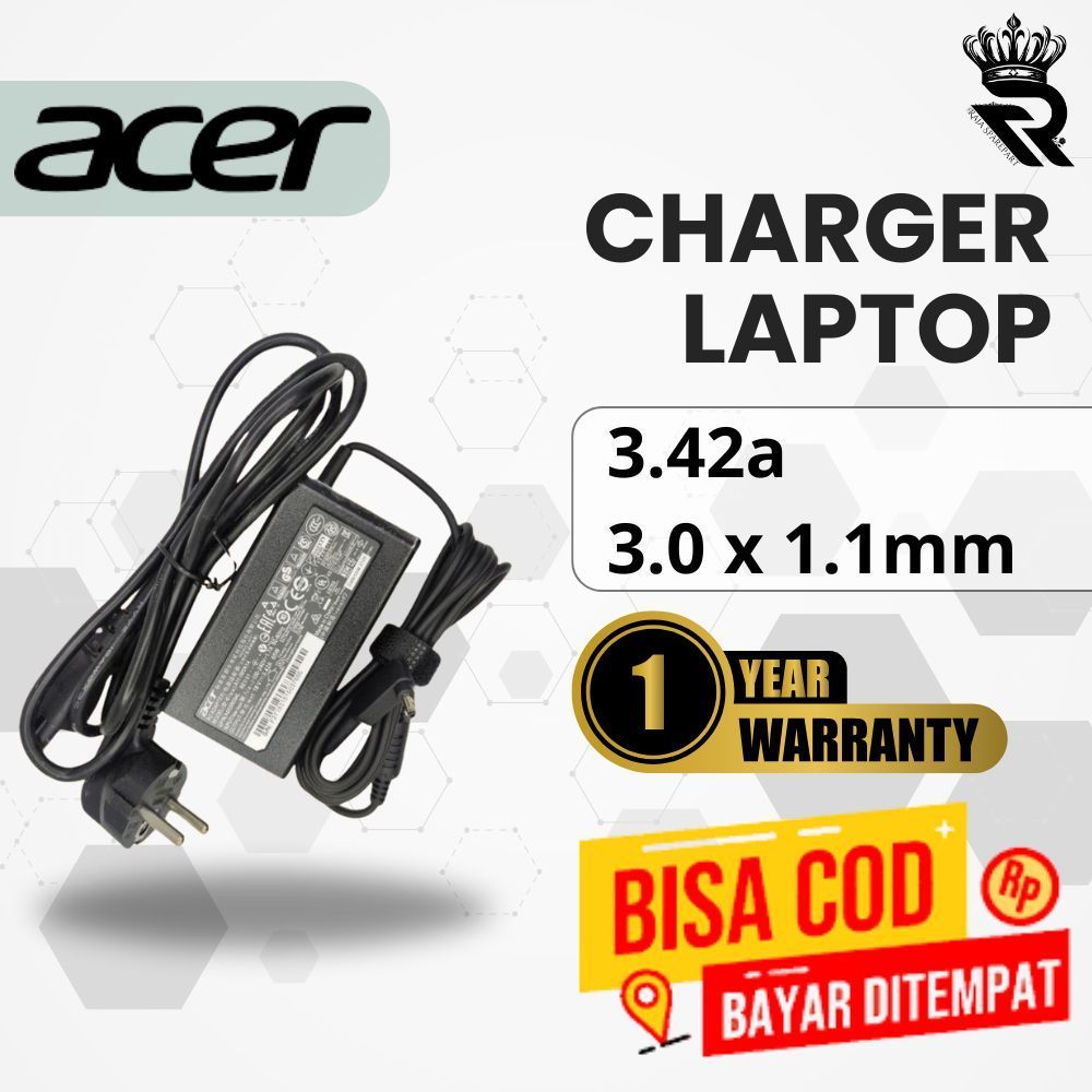 อะแดปเตอร์ชาร์จสําหรับ Acer Aspire 3 5 A314-35 A314-22 A514-52 A514-52K A514-52 3.42A 3.0x1.1 มม.แล็