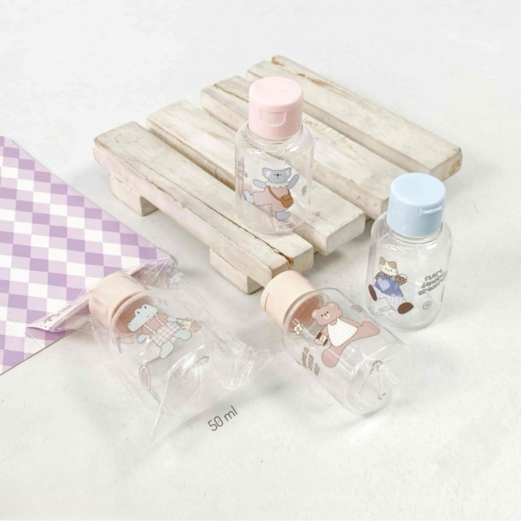 BOTTLE - PREMIUM FLIPTOP, PUMP 50ML (PICTURE PRINT)