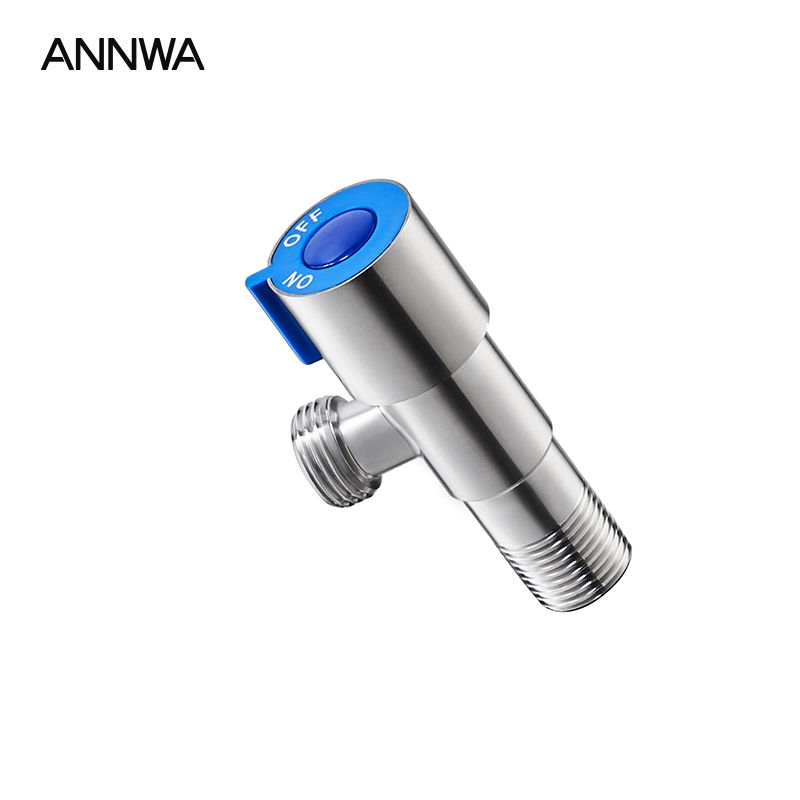 ANNWA SUS304 ก๊อกน้ําเข้ามุมสแตนเลส - วาล์วเซรามิกกันรั่ว ขั้วต่อ G1/2 สากล