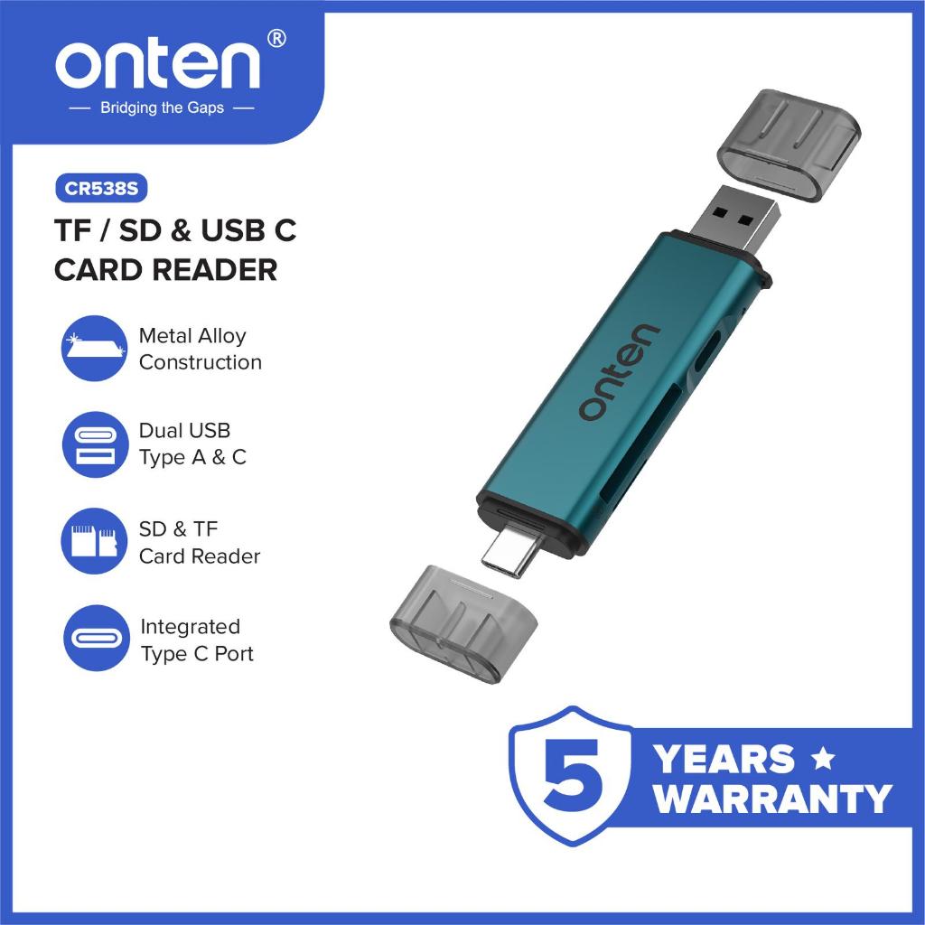 ONTEN - CARD READER USB A+C TO SD+TF+TYPE C - CR538S