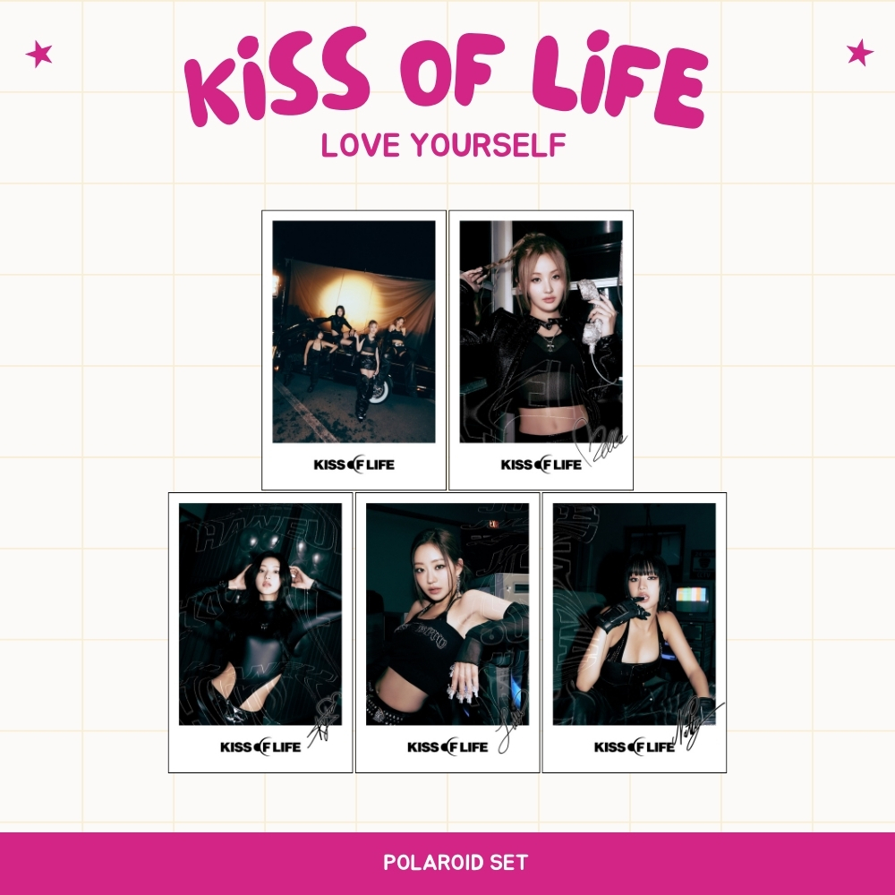 HOLOGRAM POLAROID KISS OF LIFE รักตัวเอง 5 ชิ้น KPOP UNOFFICIAL NATTY BELLE JULIE HANEUL