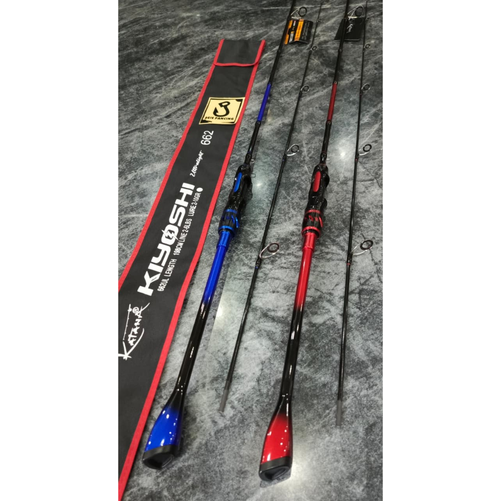 Katana Kiyoshi 662UL 702UL 2-6lb Solid Carbon Japan Fishing Rod - Spinning
