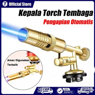 Flame Gun Gas Torch Api Elektrik Tahan Panas Portabel Kepala Gas Blow KuninganDual M219
