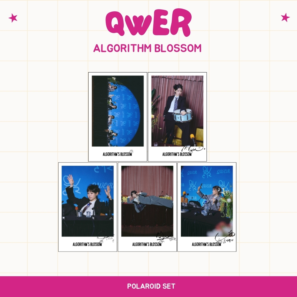 HOLOGRAM POLAROID QWER ALGORITHM BLOSSOM 5 ชิ้น KPOP UNOFFICIAL BAWIGE CHODAN HINA MAGENTA SIYEON