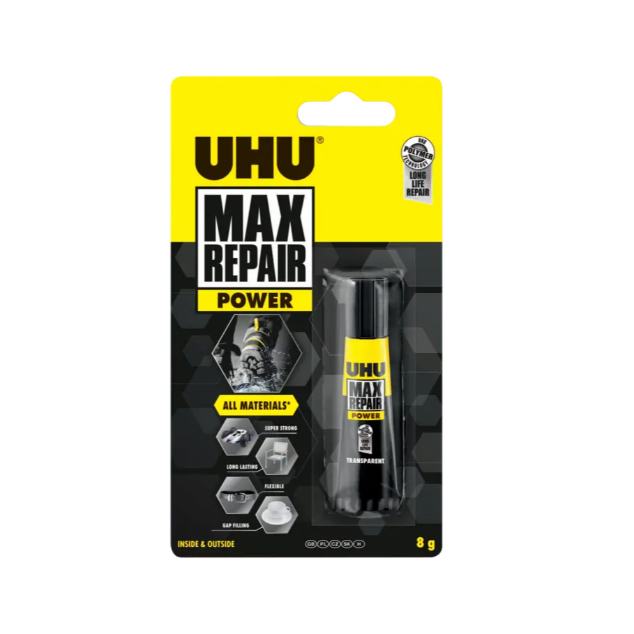 UHU Max Repair Power กาวอเนกประสงค์ 8g กาวสูง พลังยืดหยุ่นและกันน้ํา