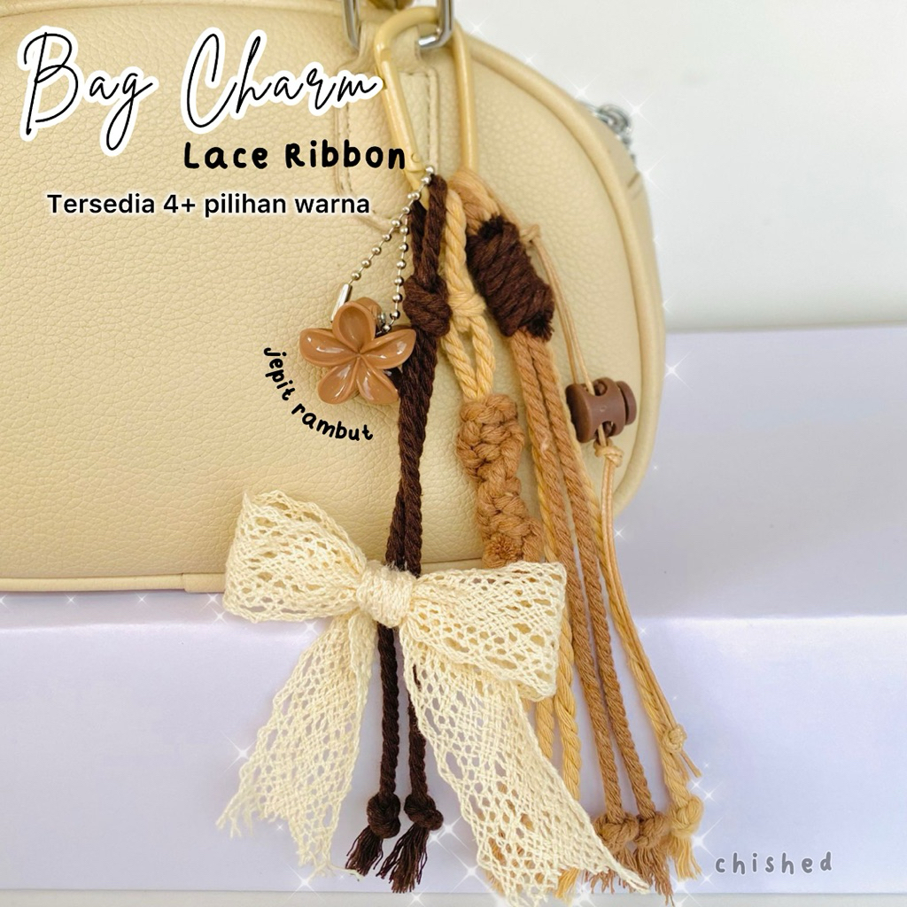GANTUNGAN Lace Ribbon Bag Hanger/ Bag Charm Lace Ribbon Lacely