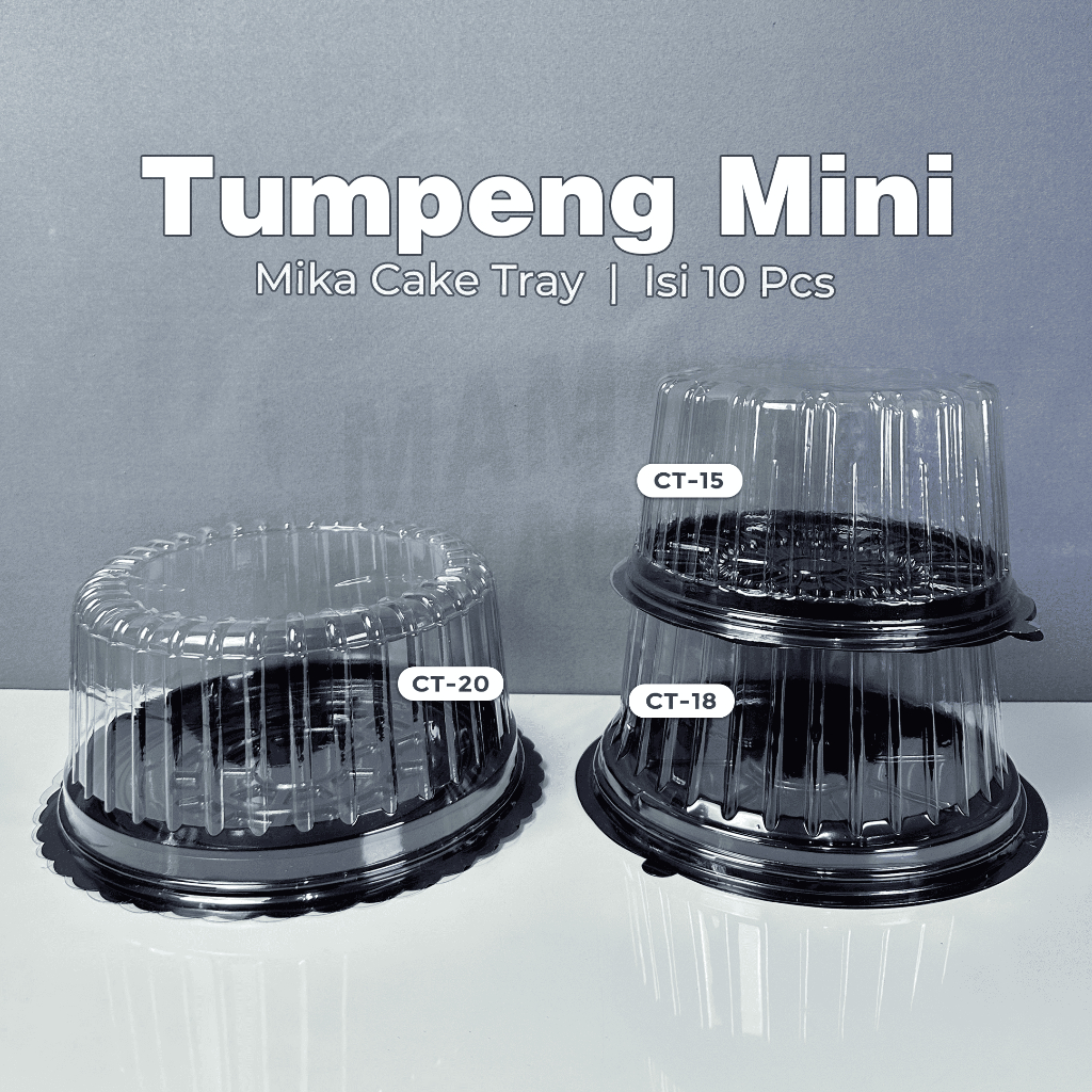 [10 ชิ้น] Mini Tumpeng Mica / ฟองน้ํากลม Mica Size CT 15 & CT 18 & CT 20 (ภาชนะ + ฝาปิด)