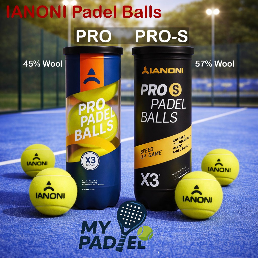 Ianoni Padel Balls, 3 ชิ้น Pro S 57% Pro 45% Wool - Ianoni Padel Balls