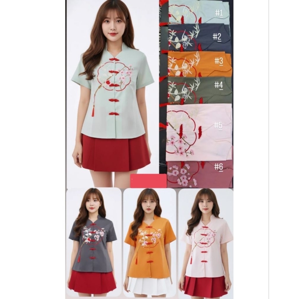 B7265 | เสื้อ CHEONGSAM สําหรับผู้หญิงนําเข้าระดับพรีเมียม