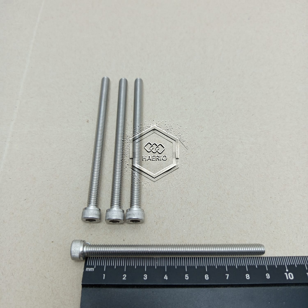 BOLT L M6X90 สแตนเลสเหล็กเต็มวันที่ 9 ซม. 9 ซม. M6 X 90 BAUD 10 DIAMETER THREAD 6 มม. KEY L 5 L5 PIT