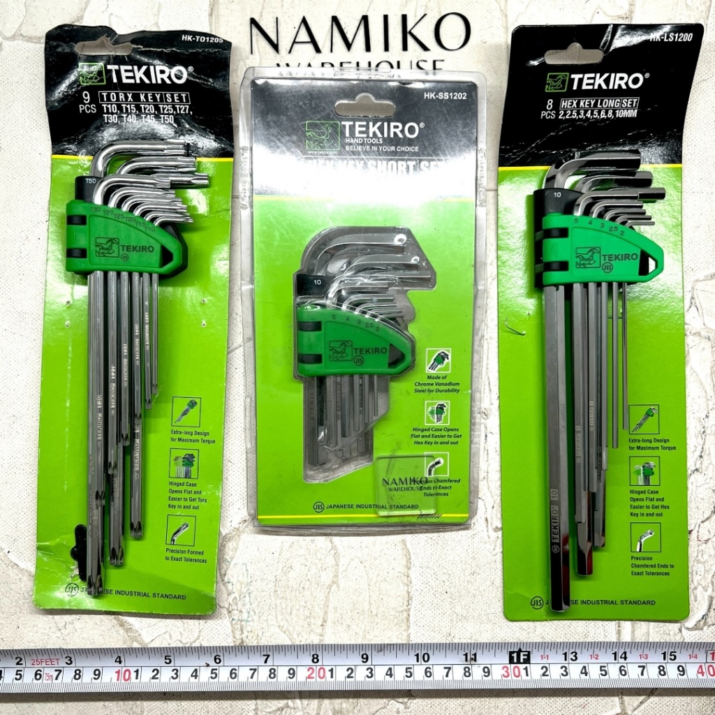 TEKIRO ชุดกุญแจหกเหลี่ยม Star L 8-9 ชิ้น