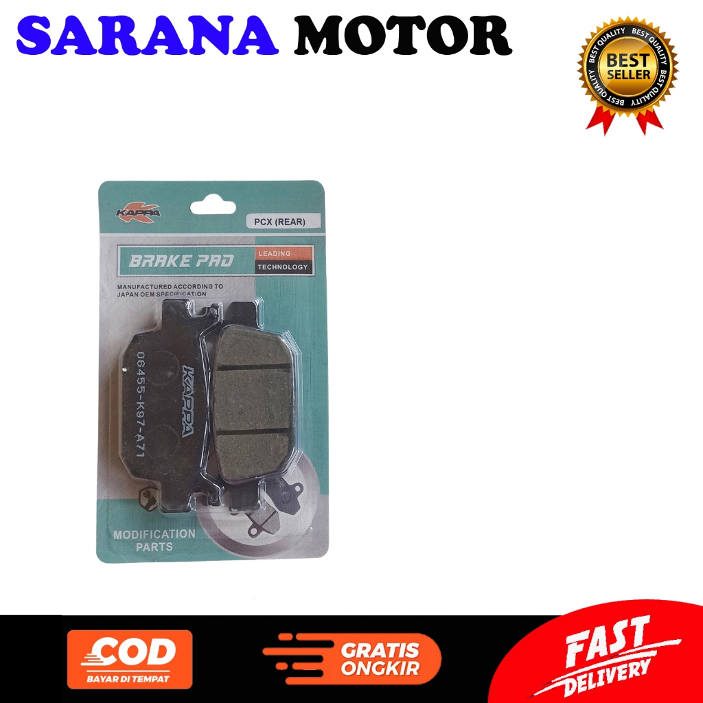 KAPPA REAR DISPED PCX. ผ้าเบรคดิสหลัง HONDA PCX - WHOLESALE ONDERDIL KAPPA