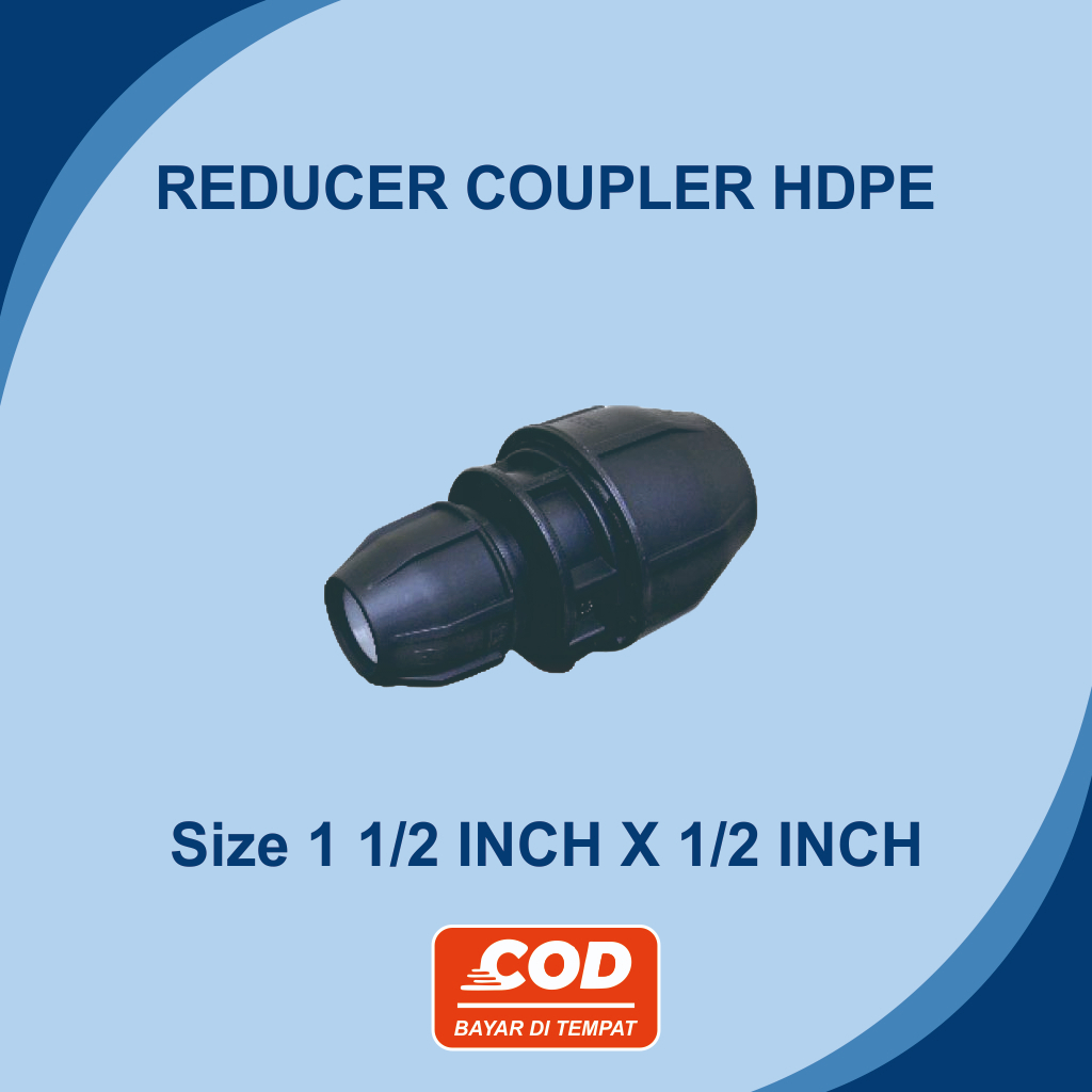 Vlock ถุงเท้า HDPE หรือลด Coupler HDPE 1 1/2 นิ้วถึง 1/2 นิ้ว หรือ 50 MM X 20 MM