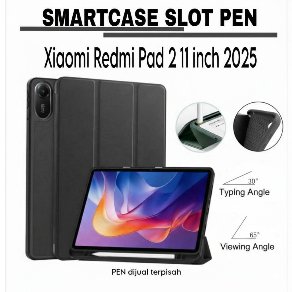 Smartcase Slot ปากกา Redmi pad 2 2025 11.0" นิ้ว \ เคส redmi pad 2 / ปลอก redmi pad 2 / softcase