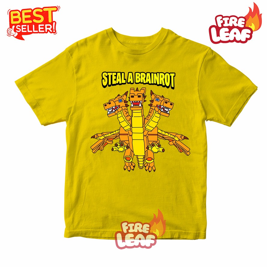 เสื้อยืดเด็ก TOP Hydra DRAGON Cannelloni ขโมย BRAINROT ROBLOX FREE NAME