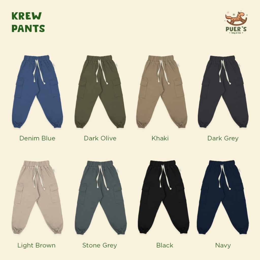กางเกงคาร์โก้เด็ก Puers Krew