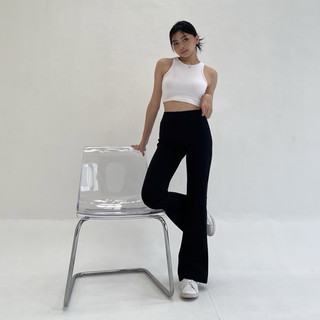 Kawisari - Evelyn Flare Pants Highwaist Cutbray Scuba Premium - Celana Adem Melar Panjang