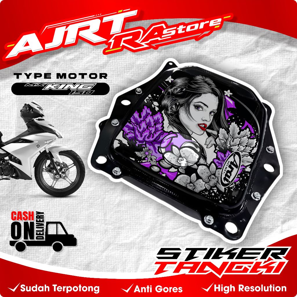 MX king V1/V2 สติ๊กเกอร์ติดถังน้ํามันมอเตอร์ไซค์ ตัดแล้ว Just Stick It On - สติ๊กเกอร์กันน้ํา/ไม่ซีดจาง