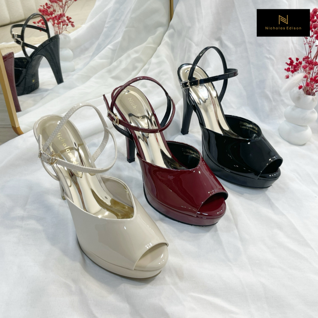 Nicholas Edison Sandal Heel Raline Sandal Glossy Platform ล่าสุด