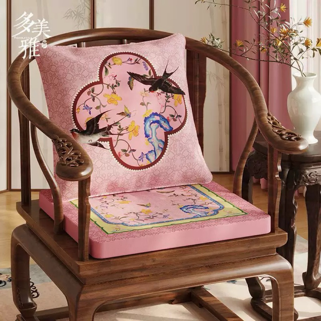 Oriental Chinese Bird Design Pillow Cover 45x45cm // ปลอกหมอน 45x45cm